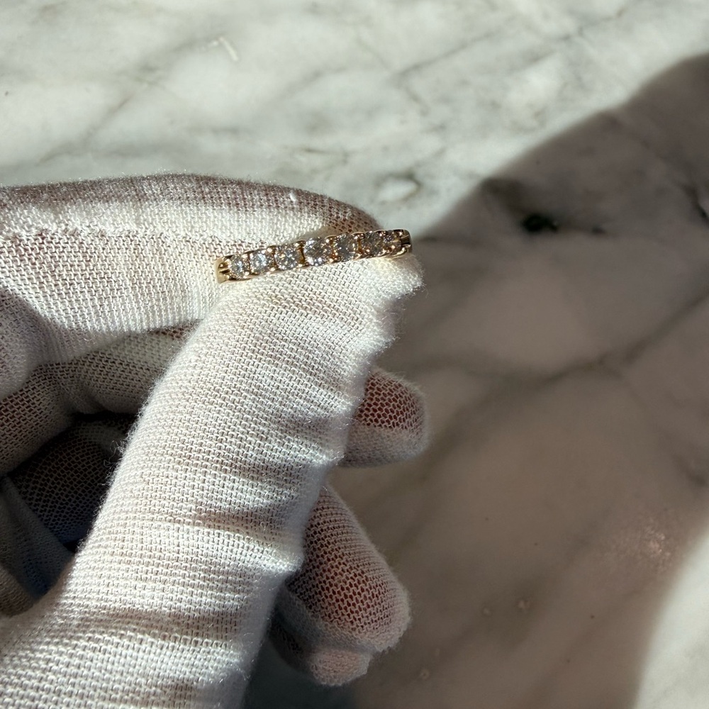 14K Yellow Gold 7-Stone Diamond Band – 1/2 Carat Total Weight